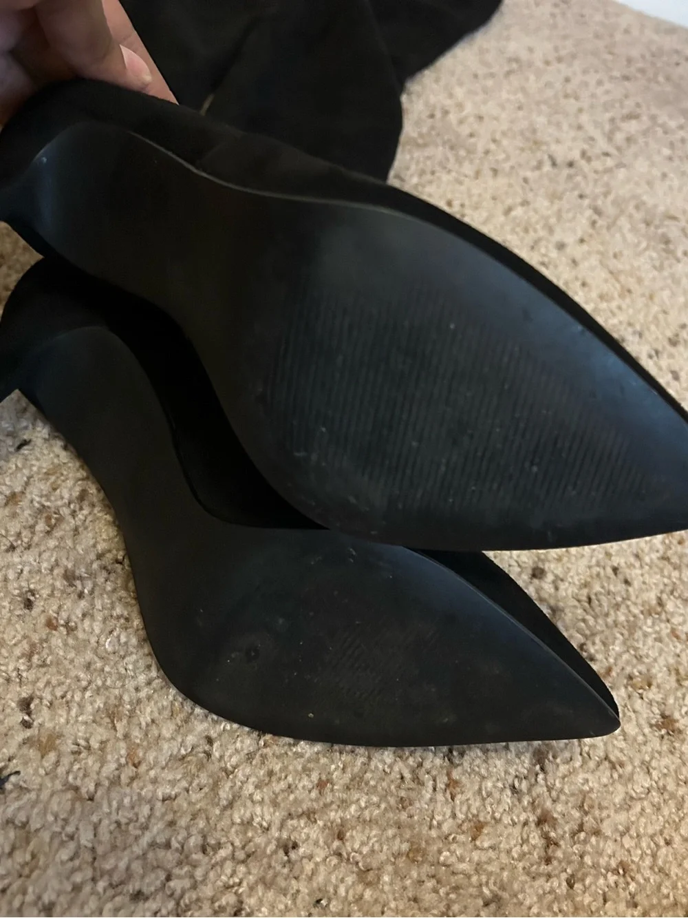 Steve Madden Dominique Black Over-the-Knee Stiletto Boots